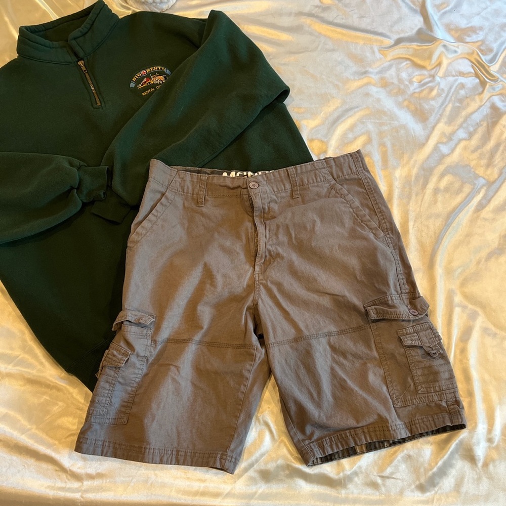 Grey Cargo Shorts